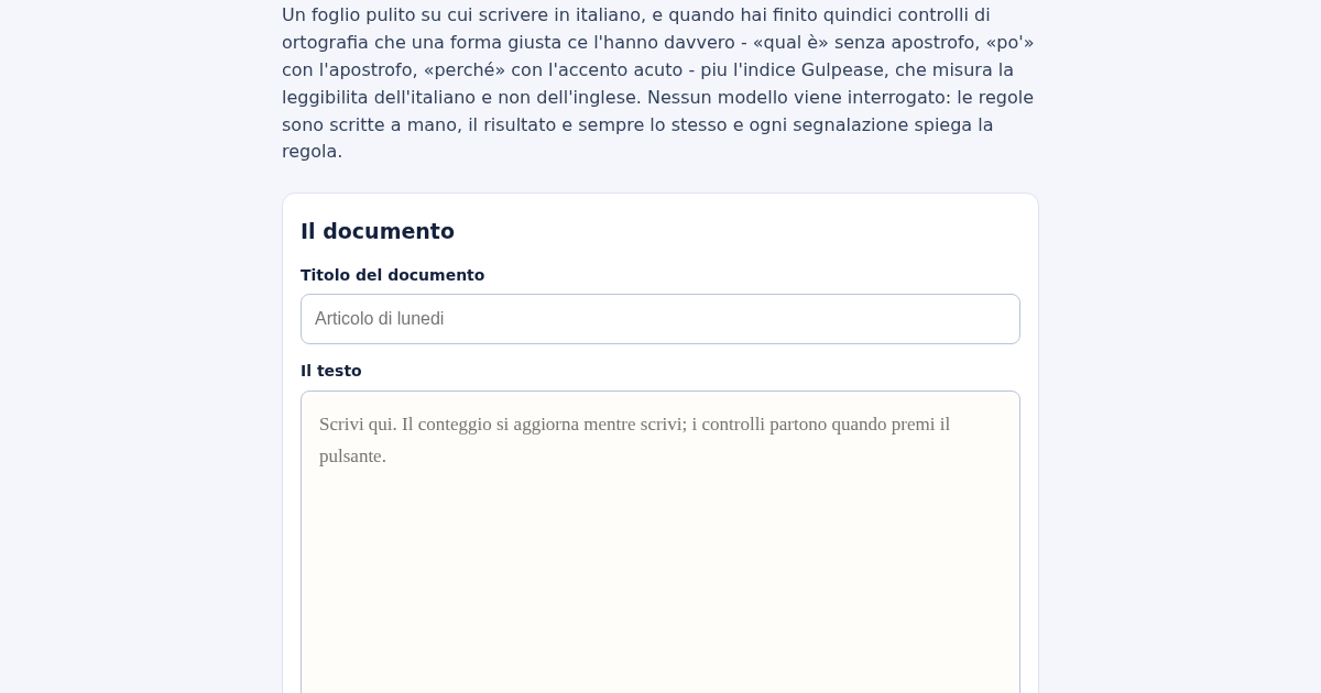 Scrittura Fluida: Editor senza Distrazioni con Controlli di Ortografia Italiana